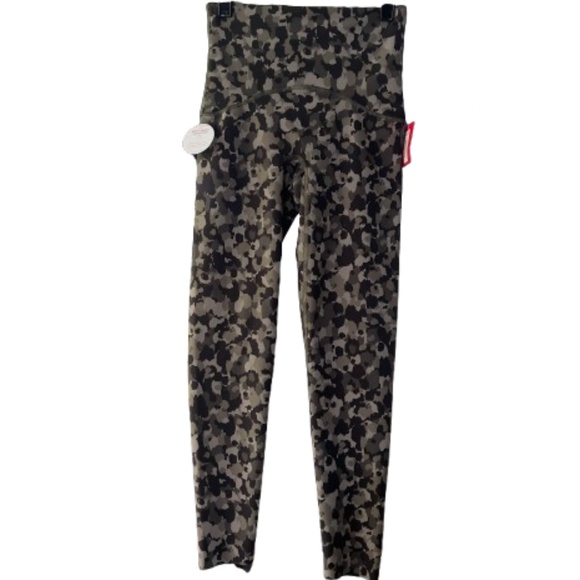 SPANX Booty Boost Active Brushed Collage 7/8 Leggings Butt Lift Dark Palm XS - Picture 2 of 9